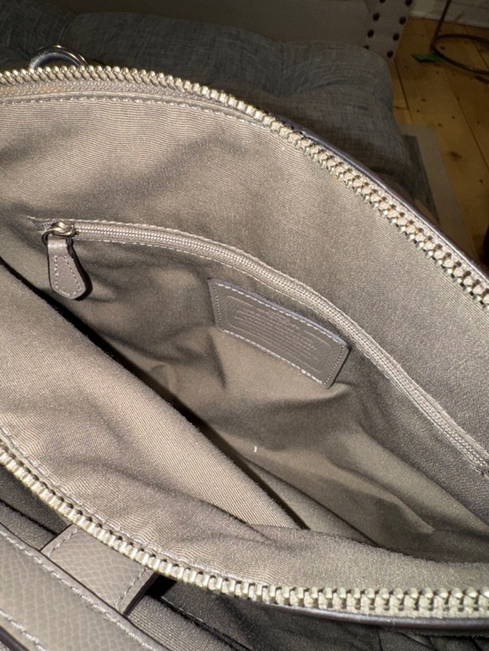 Coach Christie Gray Fog Saffiano Leather Satchel - Picture 10 of 17